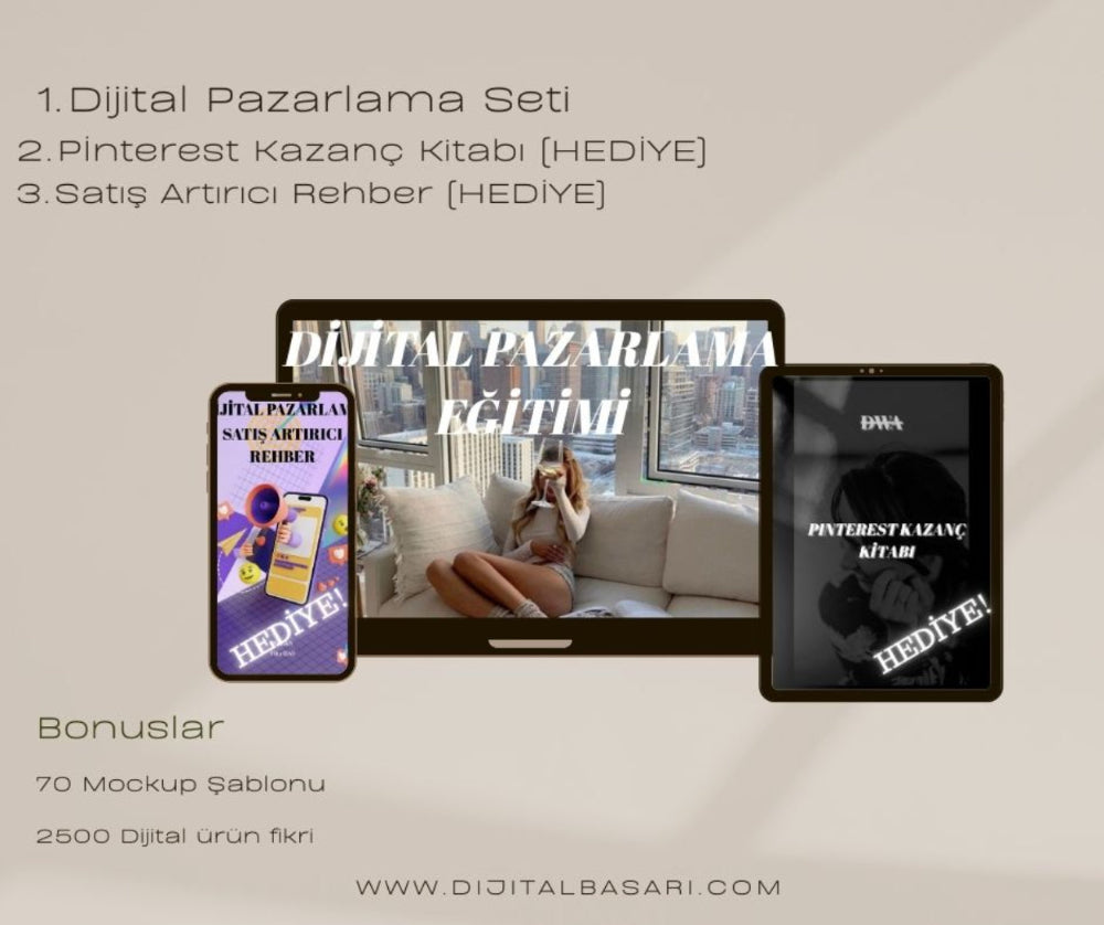 Premium Dijital Pazarlama Uzmanlığı Eğitimi MRR-PLR BONUS SET